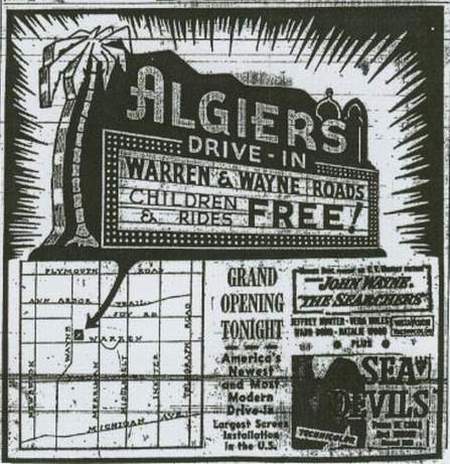 Algiers Drive-In Theatre - Algiers Drive-In Grand Opening Newspaper Ad August 15 1956